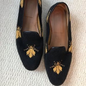 Stubbs and Wootton needlepoint shoes, bees, Spain